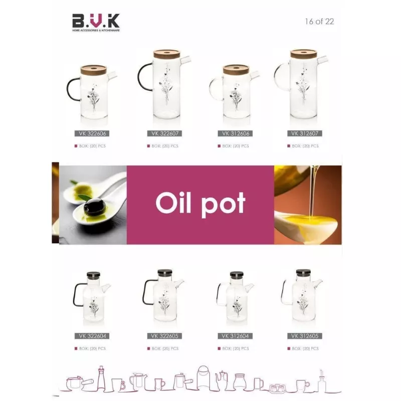 خرید جا روغن  در استیل 750 میل شفاف پیرکس مدل 312605 بوک BVK	