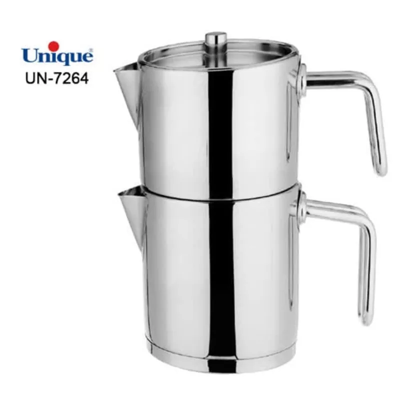 خرید کتری و قوری 2 لیتر کلاسیک استیل  UN-7264 یونیک