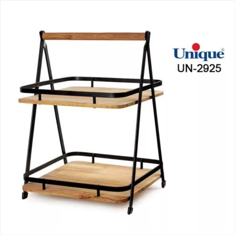خرید استند چوبی مربع 2 طبقه UN-2925 یونیک