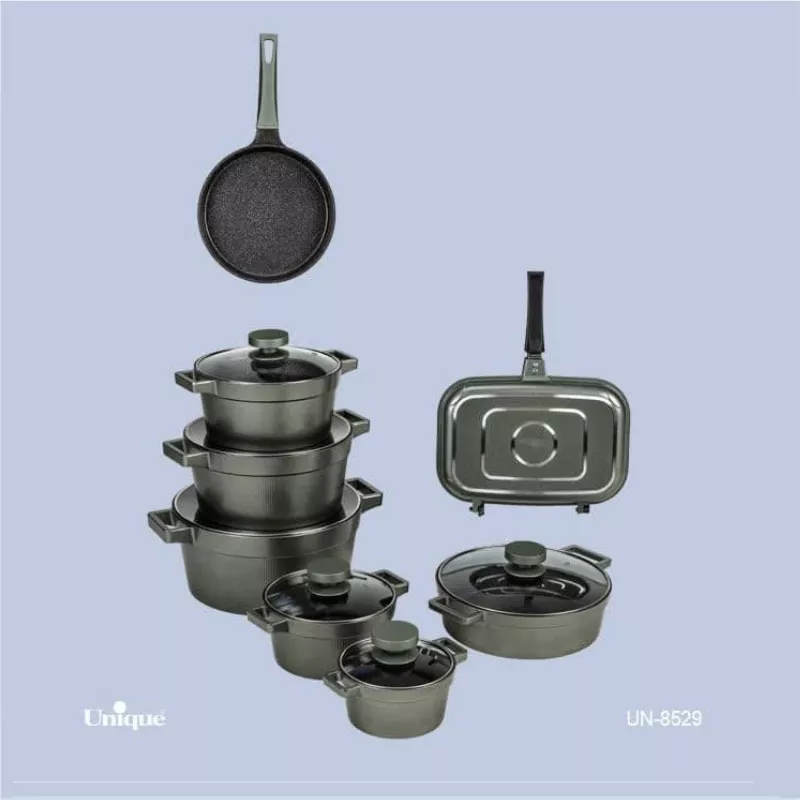 خرید سرویس قابلمه چدن گرانیتی 15 پارچه کیهانی دیاموند  UN-8529 یونیک
