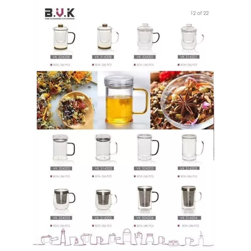 خرید دمنوش در شیشه 500 میل شفاف پیرکس مدل 314203 بوک BVK	
