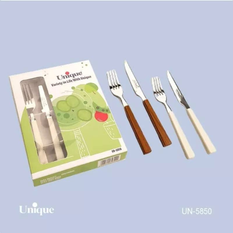 خرید کارد و چنگال دسته لوکس  UN-5850 یونیک	