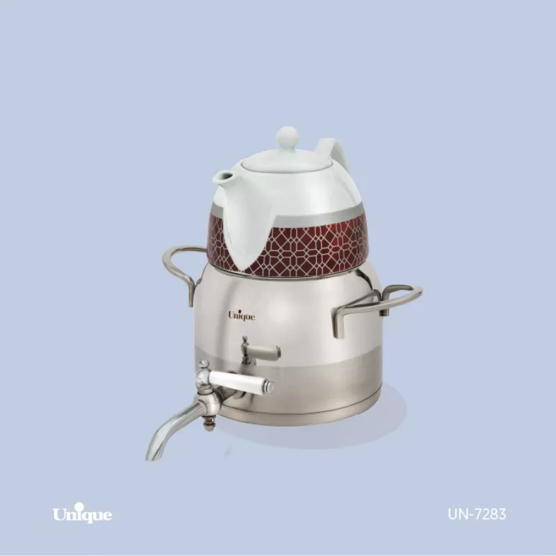 خرید کتری و قوری 2.5  استیل شیردار  UN-7283  یونیک	