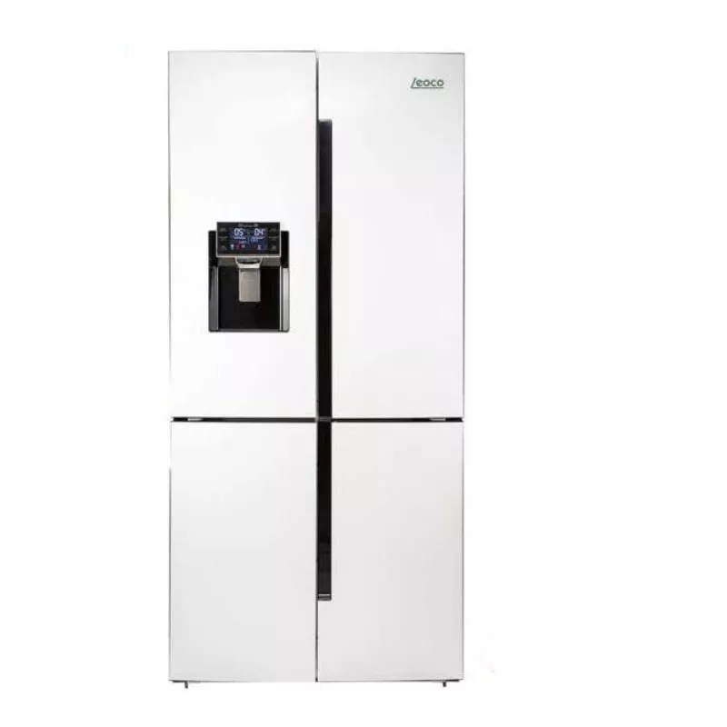 خرید خچال فریزر ساید بای ساید چهار درب آبریز-یخساز مدل کوادرو سفید لئوکو (هیمالیا)