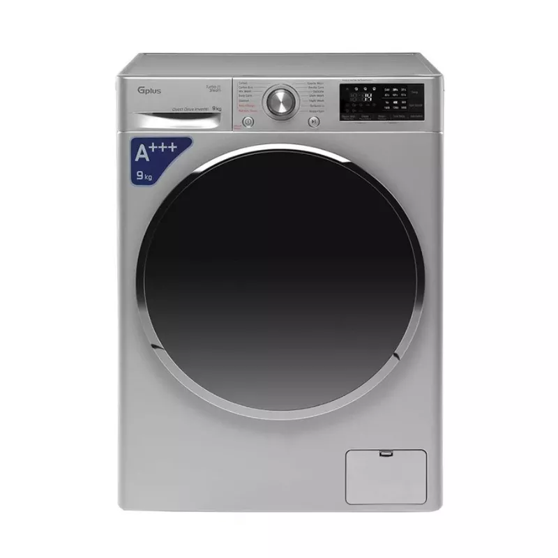 خرید لباسشویی 9 کیلو 1400 دور نقره ای GWM-R99S-KTN جی پلاس (دایرکت درایو)