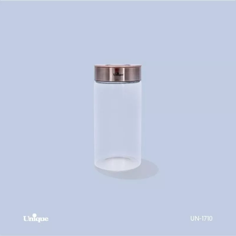 خرید بانکه شیشه ای درب مسی 20 سانت  UN-1710  یونیک	