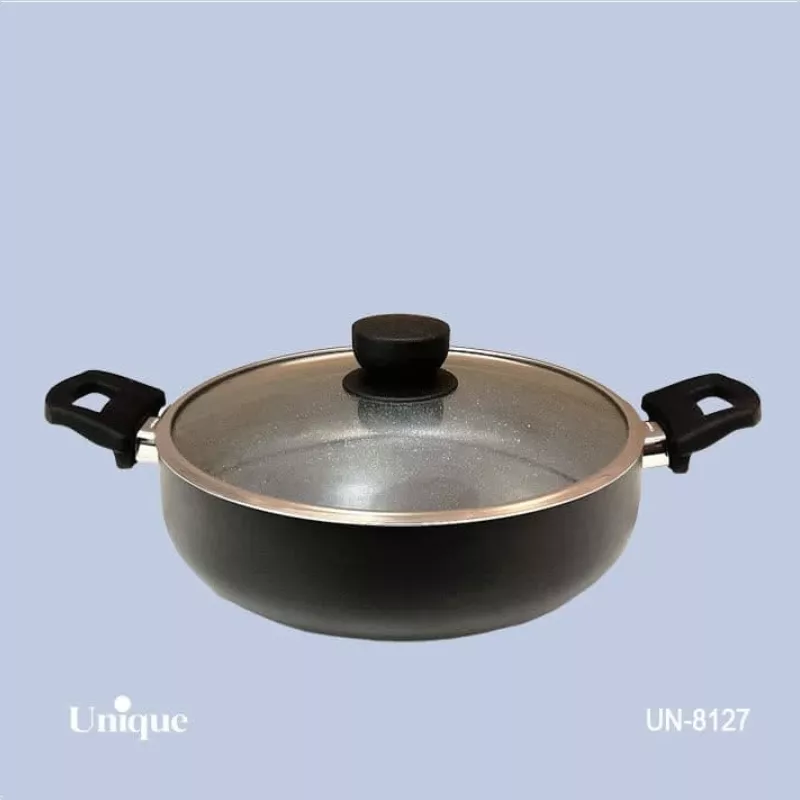 خرید تابه دو دسته 32  کف گرانیت - مشکی  UN-8127 یونیک	