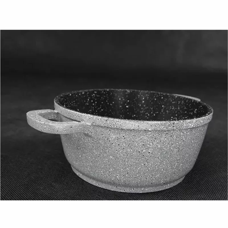 خرید قابلمه سایز 22 دایکاست  گرانیتی درب پیرکس دورو گرانیت طوسی  فورته  